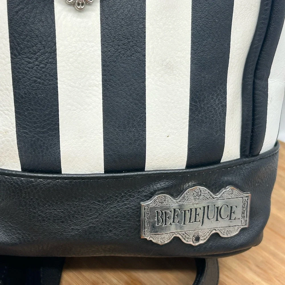 Beetlejuice Striped Mini‎ Backpack - BoxLunch Exclusive.